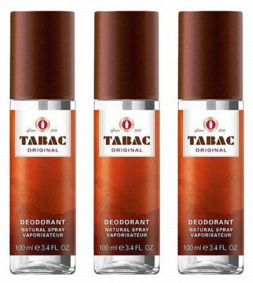 TABAC ORIGINAL Deodorant Natural Spray Deo Spray maskulin-herber Duft 3x 100ml