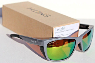 SMITH OPTICS Longfin POLARIZED Sunglasses Cement/ChromaPop Green Mirror $205