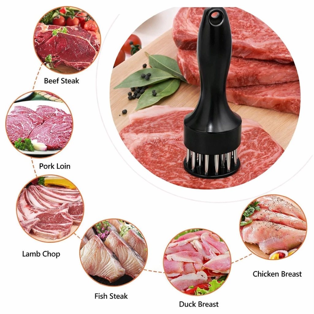 21 Needles Stainless Steel Blade Beef Meat Tenderizer Kitchen Poking Tool Black
Opens in a new windo