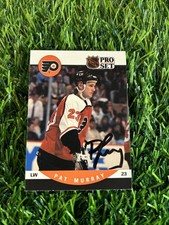 1990-91 Pro Set Hockey Pat Murray Signed Card #630 Flyers Rookie Auto  H8