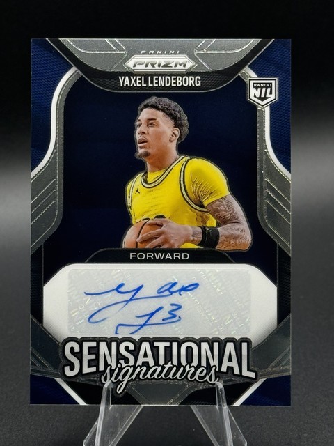 Yaxel Lendeborg 2025 Panini Prizm Sensational Signatures Silver