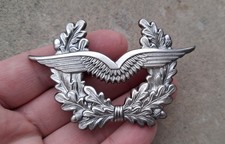 Insigne Cocarde de casquette Allemand Armée de l'air, en Métal Blanc Germany 