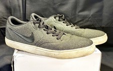 🚨 NIKE SB Check Solarsoft Canvas Gray Black White Good Condition- Size: US 9 👟