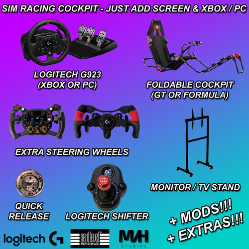 Next Level Racing F-GT Lite / Logitech G923 (Xbox/PC) FULL SIM RACING COCKPIT!!!