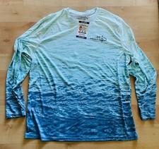 Reel Life Sun Ray Defender UPF 50 Graphic Tee UPF 50 Real Teal Waves Size 2XL