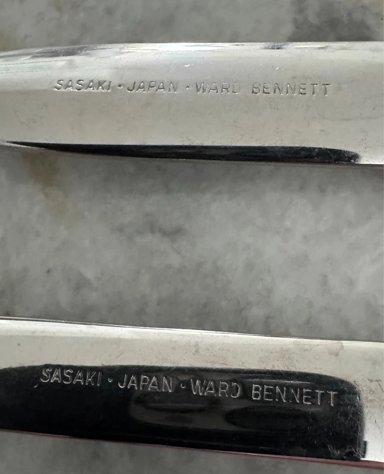Двойная спираль из нержавеющей стали от Sasaki глянцевая, Ward Bennett 2 шт вилки для ужина и салата - Изображение 4 из 4