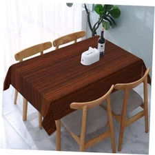 Wood Grain Table Cover Dark Red Cloth Tablecloths 54 x 72 Inch Wood Grain 18