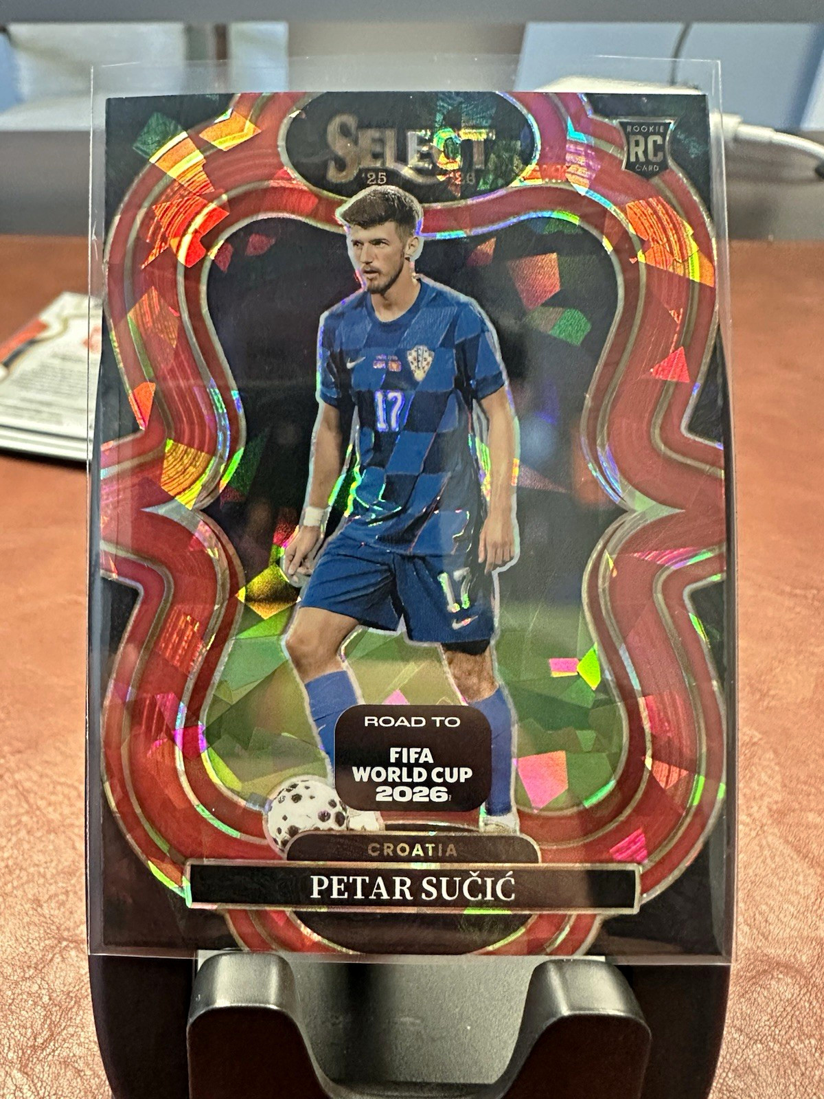 Panini 2025-26 Select Mezzanine Petar Sučić #135 RC Croatia Red Ice