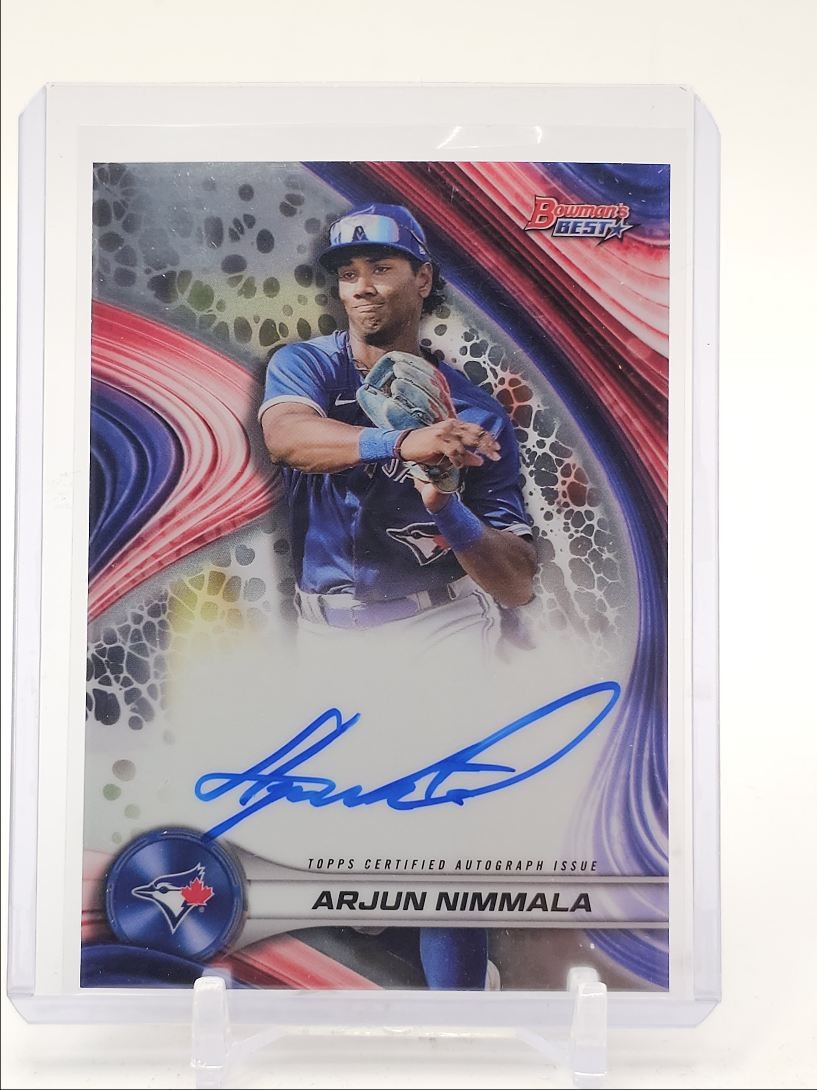 ARJUN NIMMALA 2024 BOWMAN'S BEST OF 2024 AUTOGRAPH BLUE JAYS AUTO Q6017