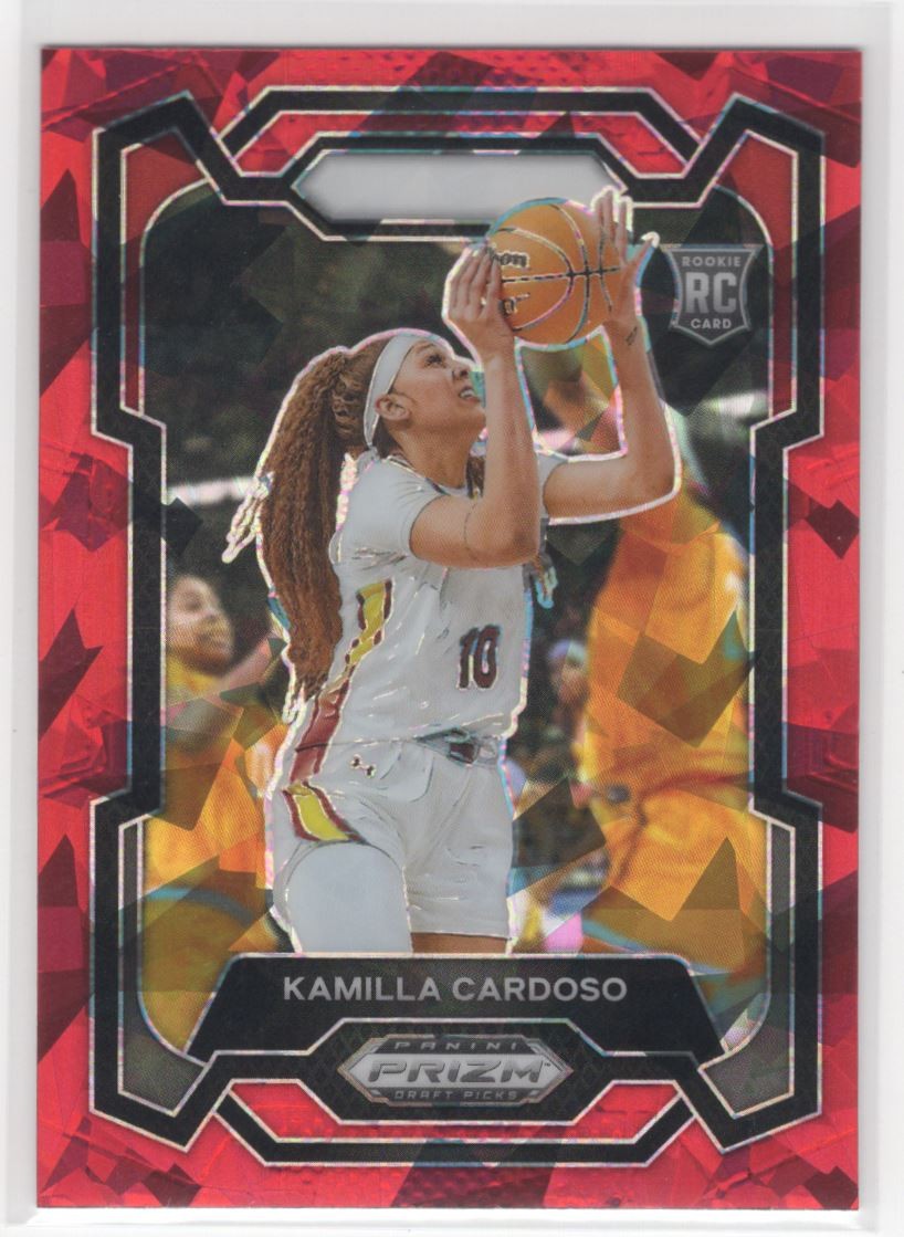 #59 Kamilla Cardoso 2024-25 Prizm Draft Picks Red Ice RC