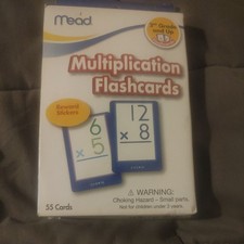 Mead Flashcards,Multiplication, Grades 2 , 3.62 x 5.25 Inches, 55 Cards-Used