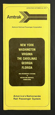 1973 Amtrak Nationwide Rail Passenger System NY WA VA GA Vintage Travel Brochure