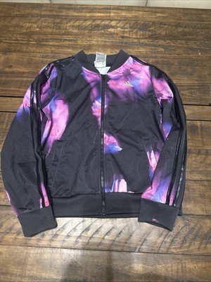Adidas  Retro Purple Girls Size 10-12 Zip Up Jacket