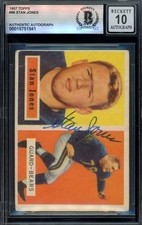 Stan Jones Gem Mint 10 Beckett BAS Signed 1957 Topps Autograph Bears