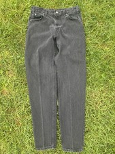 Vintage Levi550 Jeans W34 L36 Faded Black Orange Tab Made in USA Tapered Relaxed