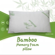 Bamboo Memory Foam Pillow Hypoallergenic Bed Cool Comfort