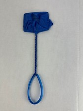 Small Aquarium Fish Net Blue 13 in Fine Mesh, Plastic Handle