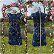 Alice + Olivia Blue Guipure Lace Mini Dress – Size UK 8 / US 2 