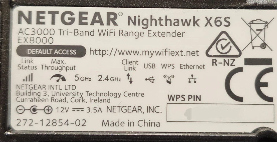 Netgear EX8000 - Nighthawk X6S – AC3000 Tri-Band WLAN Repeater | Guter Zustand - Bild 4 von 4