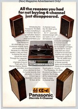 Panasonic RE8585 Quadraphonic Stereo System Audio Vintage 1974 Advertisement