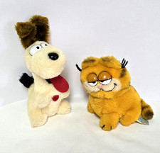 Vintage Garfield and Odie Plush Stuffed Animal Set 1981 5"  7" Dakin Fun Farm