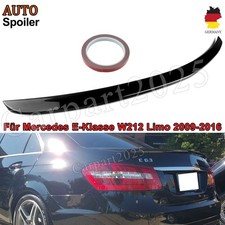 Heckspoiler Heckflügel Lippe Schwarz Glanz für Mercedes E Klasse W212 Limo 09-16