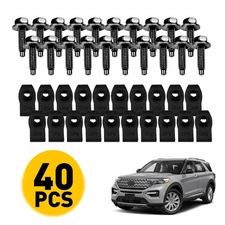 40X Fender Bolts & U Nuts 5/16-18 x 7/8" x 3/4" Washer 1/2" Hex Head Kit Body