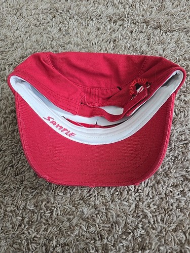 Mütze Kappe rot gestreift Lager Bier gebraut in Jamaika Vintage verstellbare Passform - Bild 3 von 6