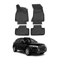 Omac Gummimatten FußMatten FüR Audi Q5 FY 2017-2024 TPE Automatten Schwarz 4X