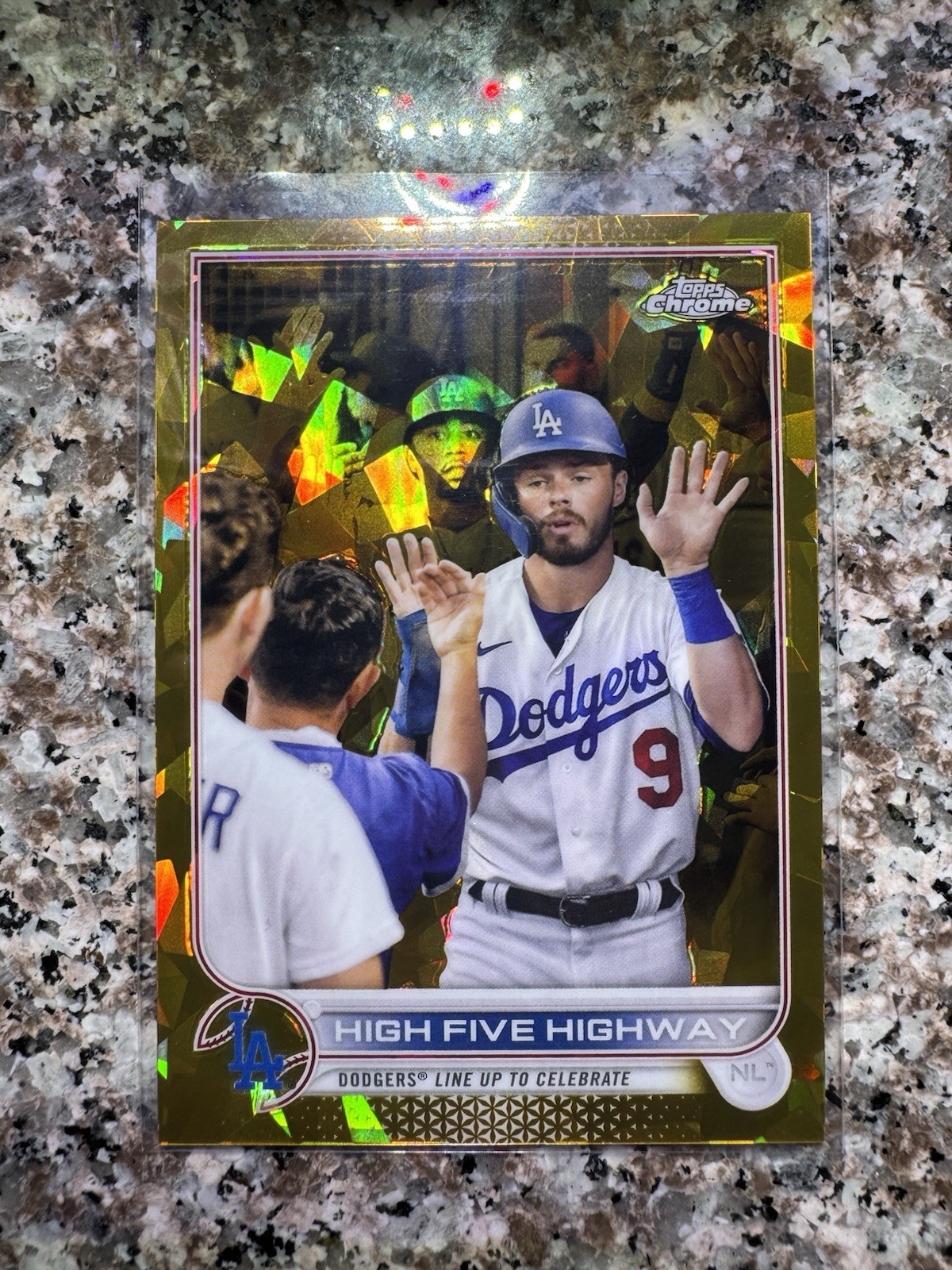 2022 Topps Chrome Sapphire Edition High Five Highway Mookie Betts #505 /50 Gold