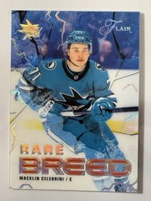 2025-26 UD Flair Hockey Rare Breed Spectrum #7 Macklin Celebrini /99 San Jose SP