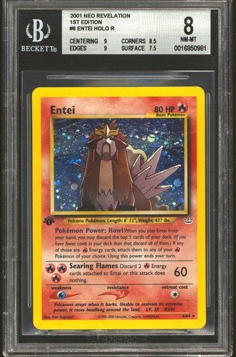 Entei (1st Edition) graded BGS 8 for sale on eBay