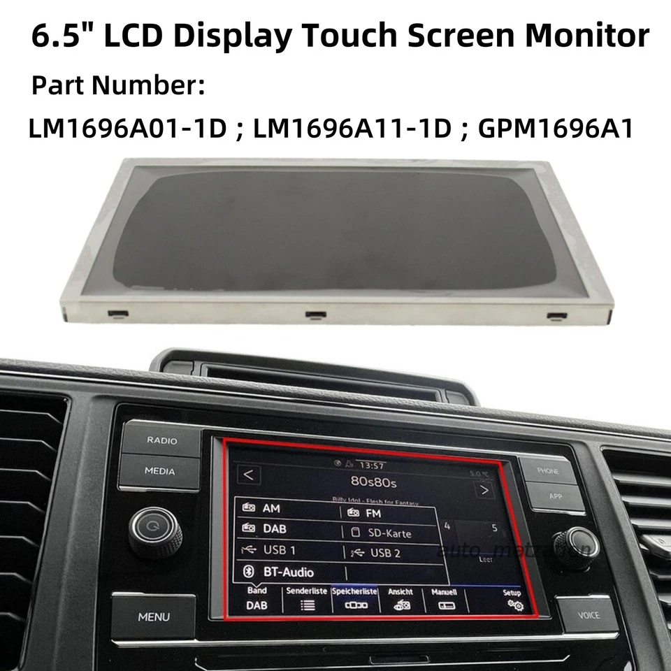 6.5" LCD Display For VW Atlas Crafter Golf Skoda Fabia MK3 LM1696A01-1D NEW US Foto 2 de 4