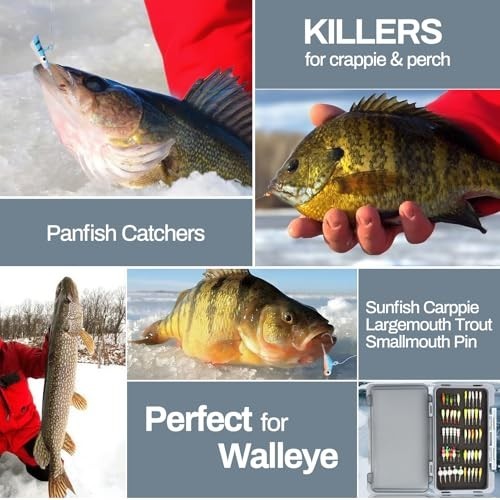 100pcs Ice Fishing Jigs Kit - Crappie & Walleye Lures, Tackle Box Gear, Gifts fo - Image 5