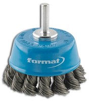 TopfbÜRste, Stahldraht Schaft 6MM 65X0,50MM Gezopft, Format