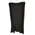 Briggs New York Womens Size XL Black Tan Maxi Skirt