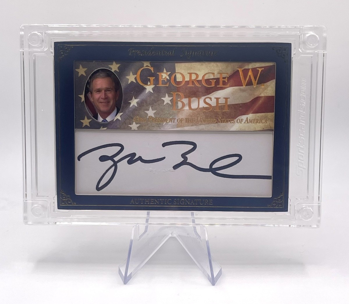 役所広司　サイン　Koji Yakusho　autograph　額縁付き George W. Bush Cut Auto Card – A Word From POTUS – Authentic