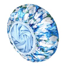 Women's Shower Caps, 3-Layer Terry Lined, Waterproof  Reusable Bath Hair Covers