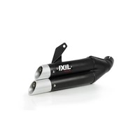Ixil Hyperlow Endtopf Schwarz / Endkappe Alu Honda NC 700 S ABS (RC61) 2012-13