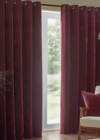 Yard Heavy Chenille Lined Eyelet Curtains - Beetroot - 168x137 - LB 4094