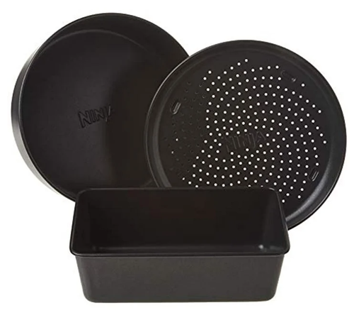 Ninja Foodi Deluxe Kit da Forno Antiaderente Alluminio Set di 3 Pezzi di Pentole Nero AOPKIT - Foto 5 di 6