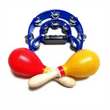 KTV Tambourine and Maracas Percussion Set for Party