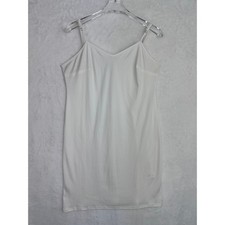 Nicole Miller New York White V Neck Cami Slip Dress Size 10