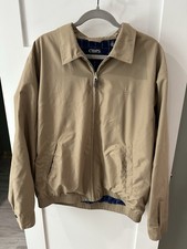 CHAPS Men's Jacket Khaki Full Zipper Size L Lightweight, CHAPS Large Jacket