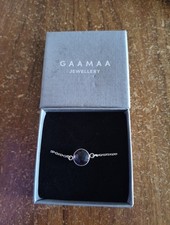 Gaamaa 925 Sterling Silver Amethyst Bracelet Handmade Jewelry