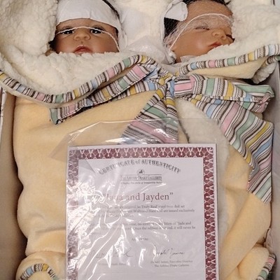 The Ashton Drake Galleries (ADG) Jada and Jayden Boy Girl Twin Baby Dolls