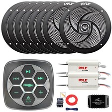 Metra Marine with 3-Zone Controller, 8x 4" Speakers, 2x Amplifier, Splitter, Kit