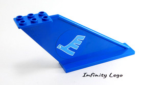 LEGO Blue 2x12x5 Passenger Airliner Large Tail Passenger Plane (87614 3181) x1