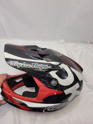 Troy Lee Designs D3 Carbon. Helmet Black White Red! Small Speed Equipment 