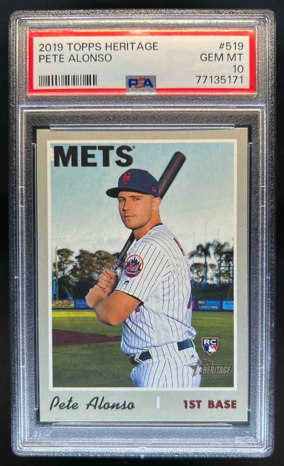 2019 Topps Heritage Pete Alonso RC Rookie #519 Mets PSA 10